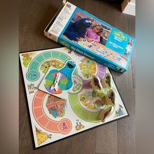 ❤️4 for $25❤️ 1986 Sesame Street board‎ game  age 3-6 - learn your colours